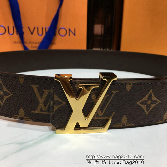 路易威登LV LV INITIALES MONOGRAM 雙面腰帶 2009秋冬 男士時裝秀皮件系列 男士皮帶  xfp1111